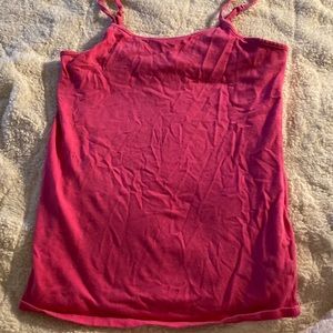 Pink tank top with build-in bra